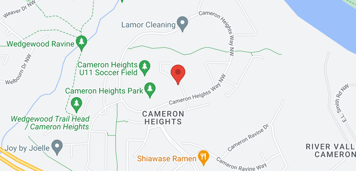 map of 3418 CAMERON HEIGHTS CV NW